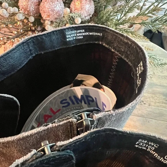 Born Taupe Suede Boots WIDE-CALF size 8.5 - Picture 6 of 8